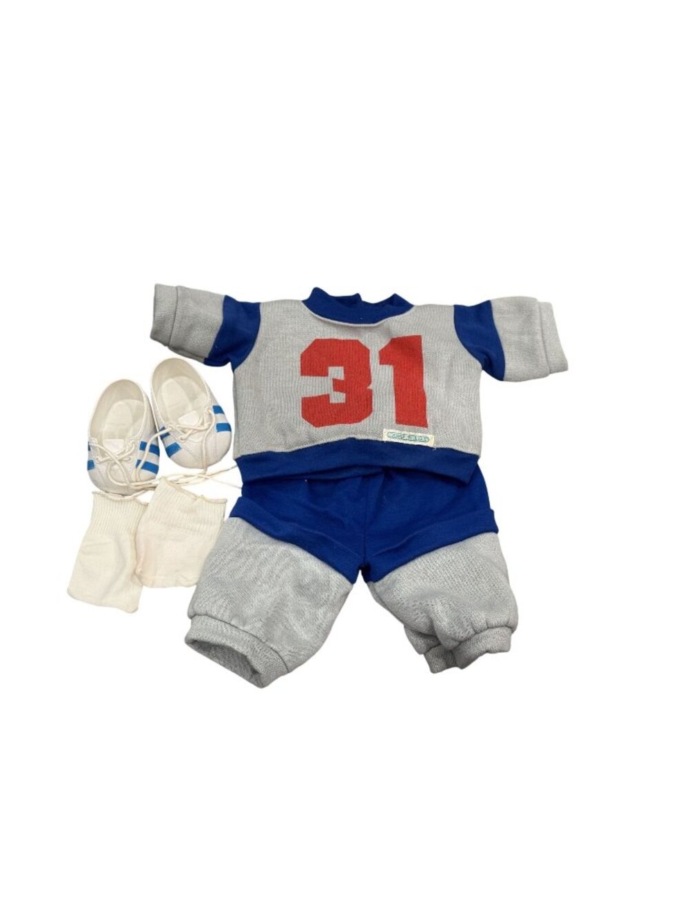 Authentic Cabbage Patch Kids Jogger 31 Outfit Clothes Shoes Blue Gray 16" Doll